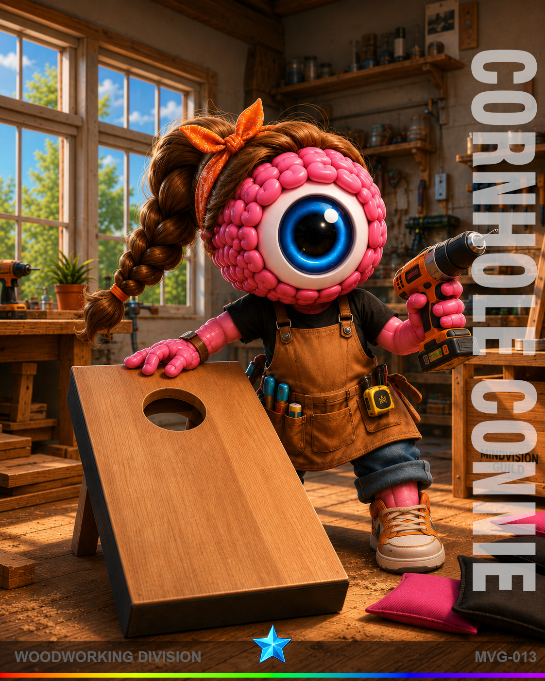 Cornhole Connie collector card