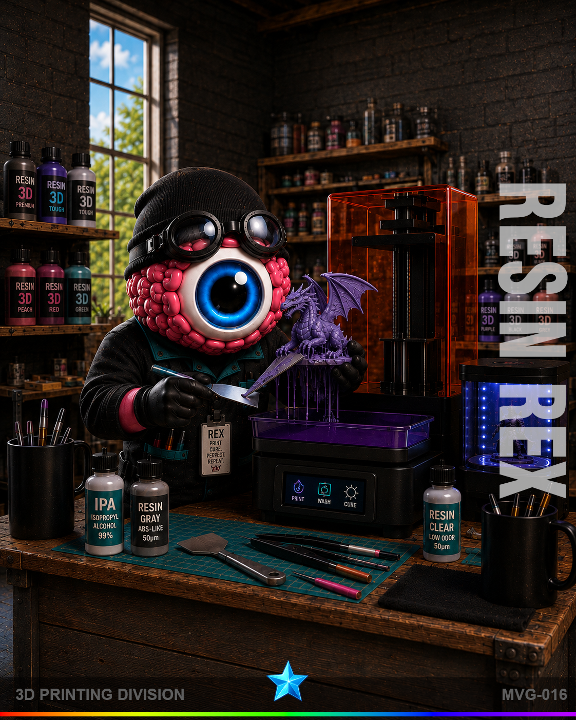Resin Rex collector card