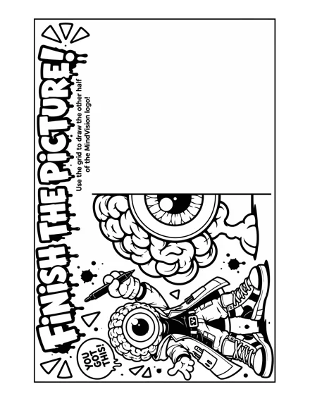 Finish the Picture coloring and activity page