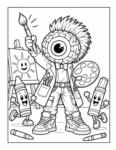 Paint Something Awesome coloring and activity page
