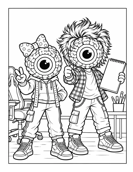 Artist Friends coloring and activity page