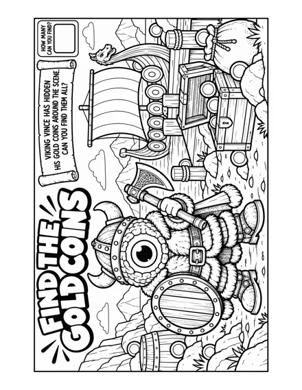 Find the Hidden Objects coloring and activity page