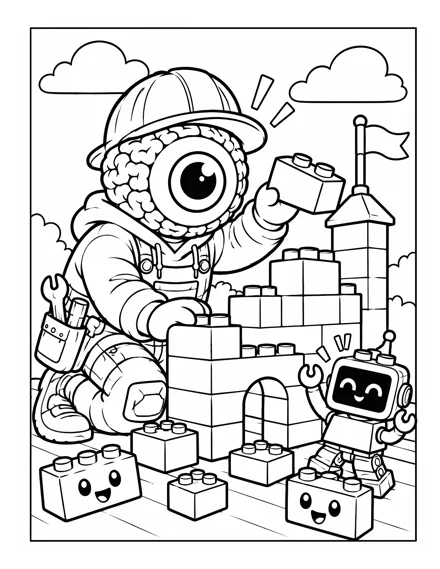 Build Your World coloring and activity page