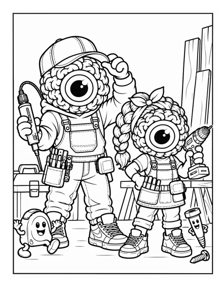 Builder Buddies coloring and activity page