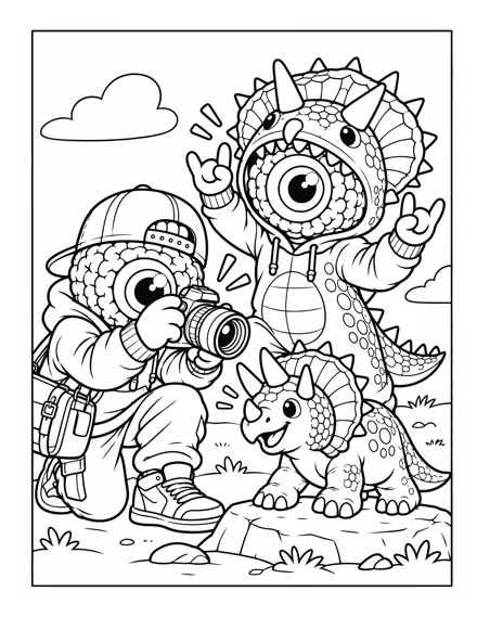 Dinosaur Adventures coloring and activity page
