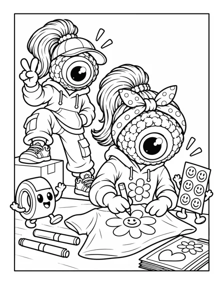 Creative Friends coloring and activity page