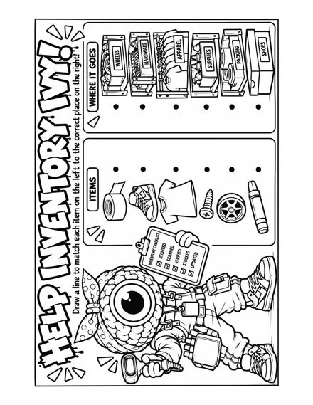 Memory Match coloring and activity page